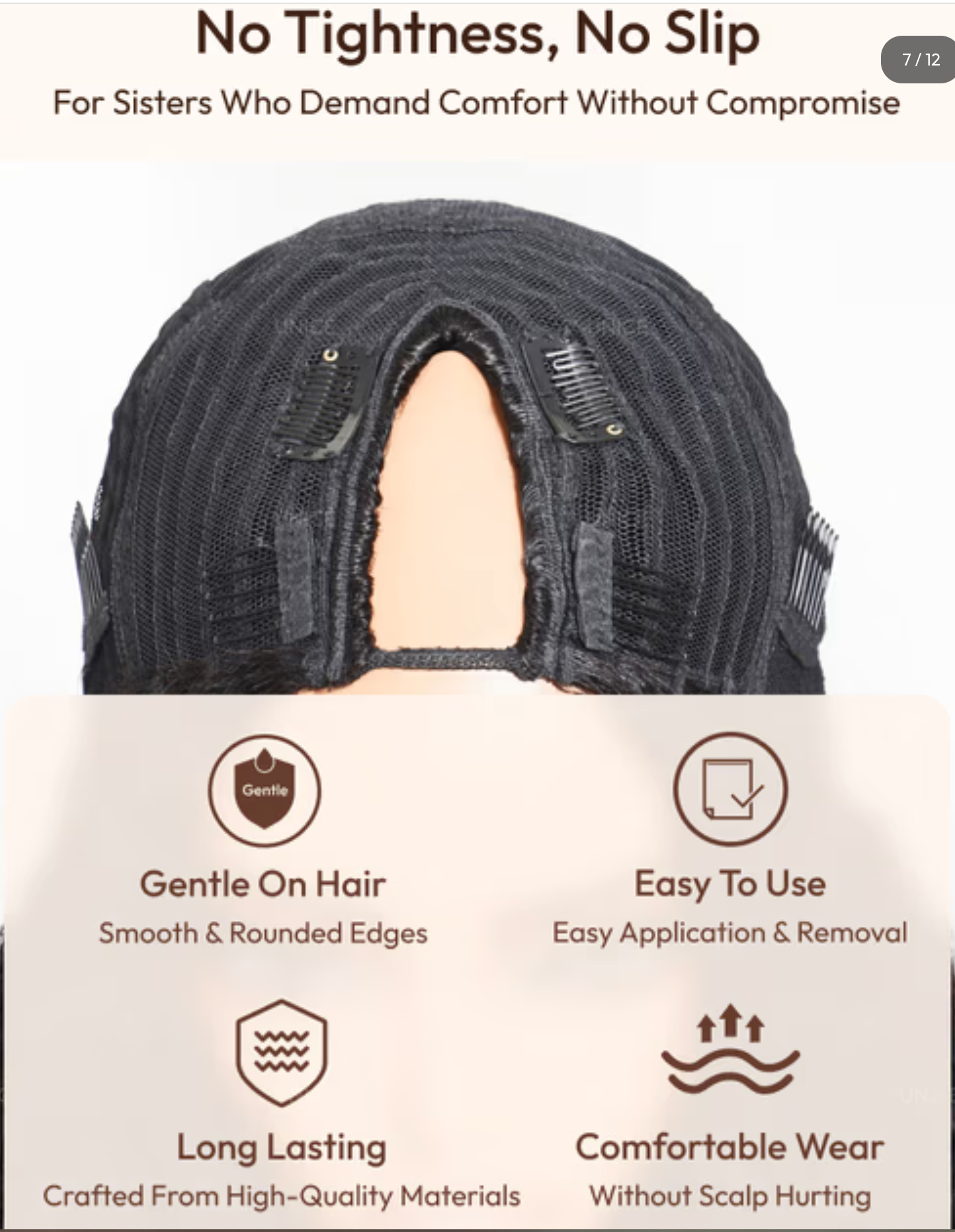 ✨ EasiContour V Part Jerry Curly Wig with Invisi Drawstring – 100% Human Hair ✨