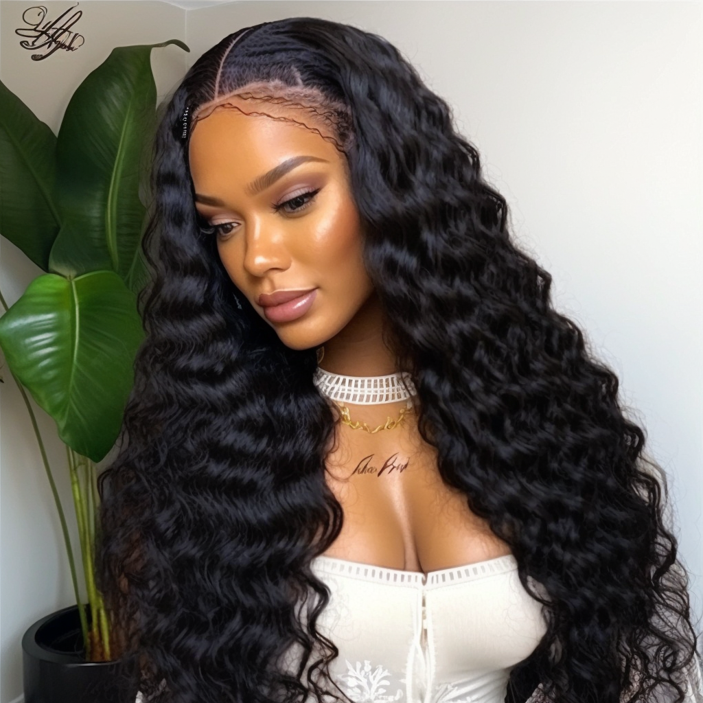 DEEP WAVE LACE FRONTAL WIG - 100% HUMAN VIRGIN HAIR