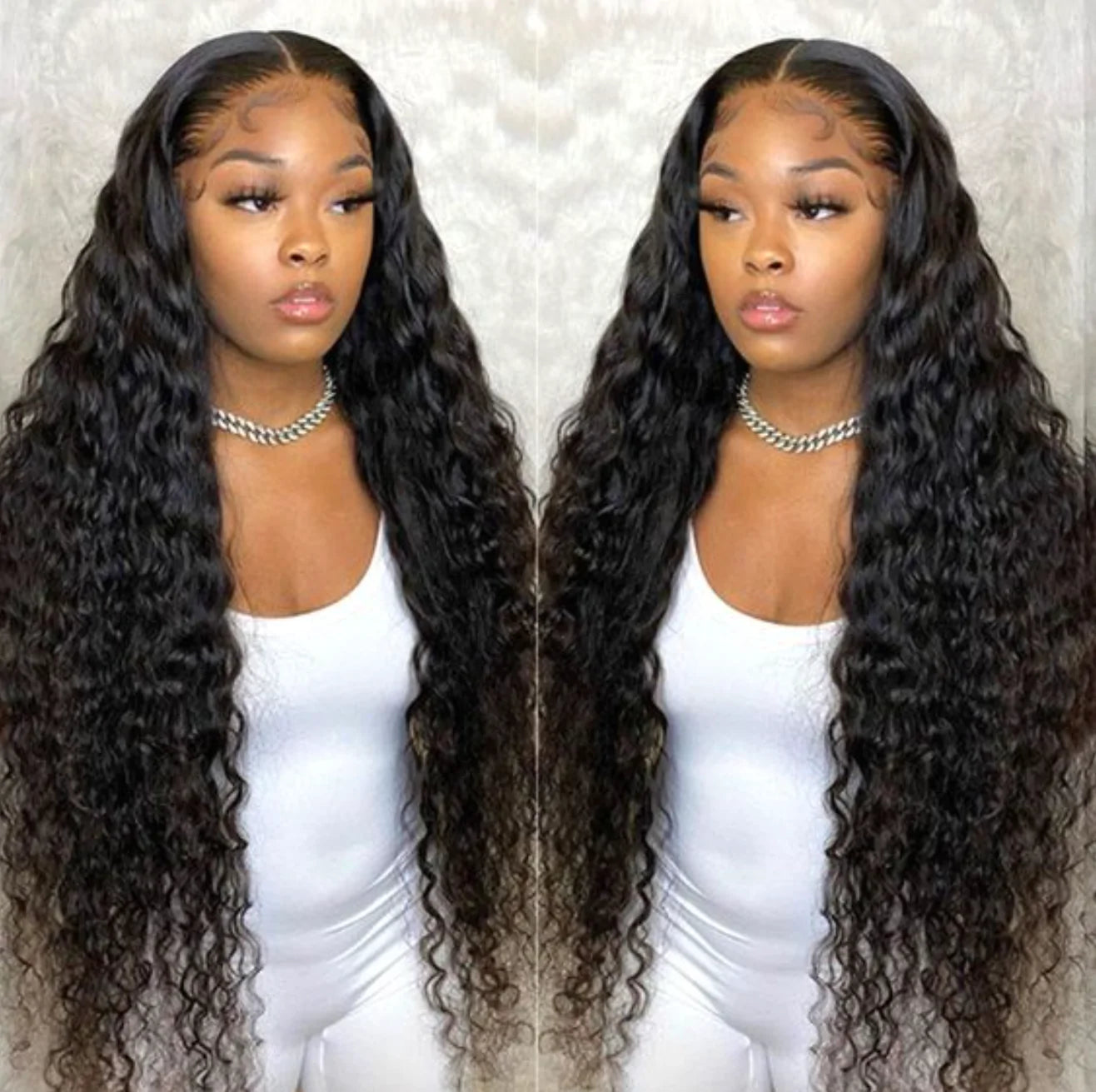 DEEP WAVE LACE FRONTAL WIG - 100% HUMAN VIRGIN HAIR