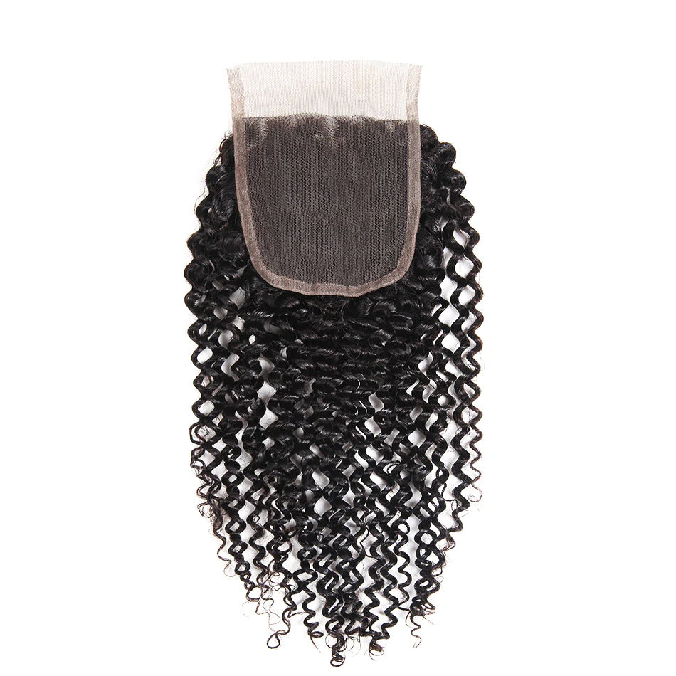 JERRY CURLY LACE CLOSURE 4*4 - 100% HUMAN VIRGIN HAIR